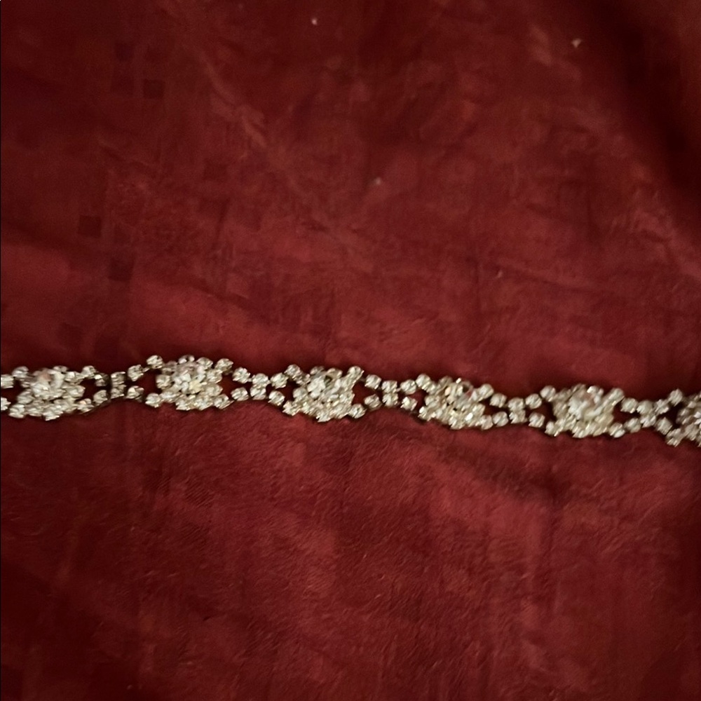 Elegant Silver Rhinestone Bracelet